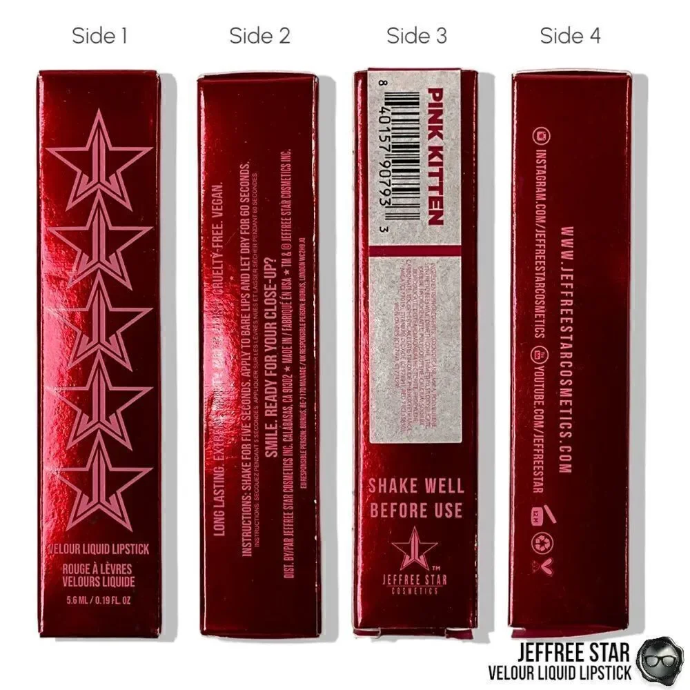 JEFFREE STAR VELOUR LIQUID LIPSTICK PINK KITTEN FULL PIGMENT LIP COLOR MAGENTA